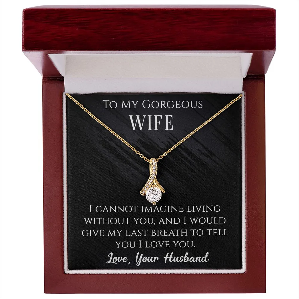 I Cannot Imagine Living Without You Alluring Beauty Necklace