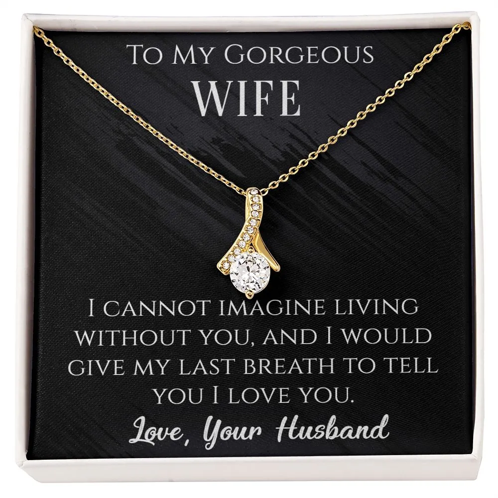 I Cannot Imagine Living Without You Alluring Beauty Necklace