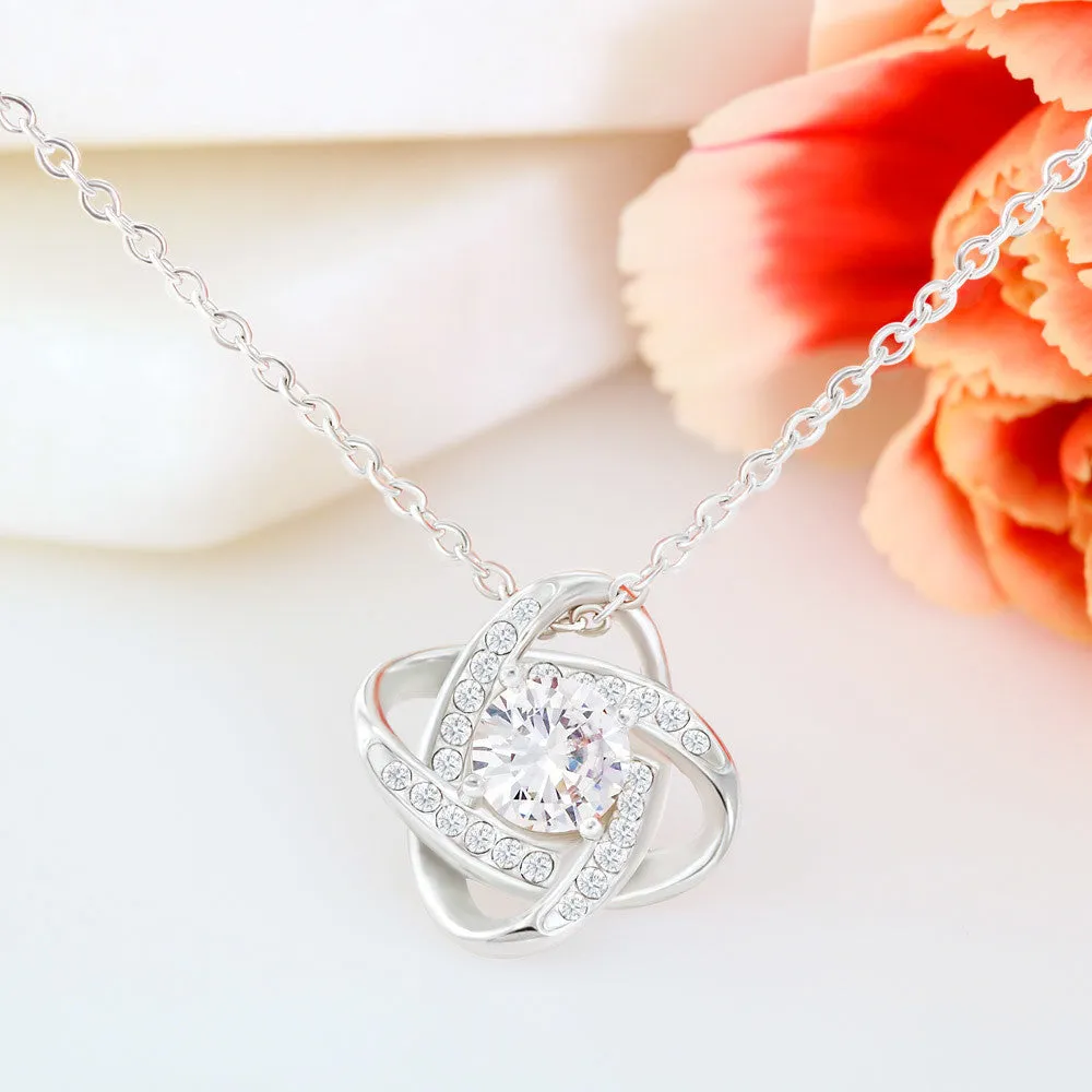 I wish you adventure-Love Knot Necklace for Daughter From Dad