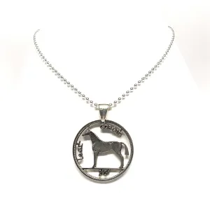 Irish Half Crown Silouette Coin Necklace