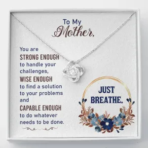 Just Breathe-Love Knot Necklace for Mother