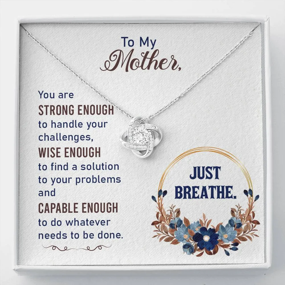 Just Breathe-Love Knot Necklace for Mother