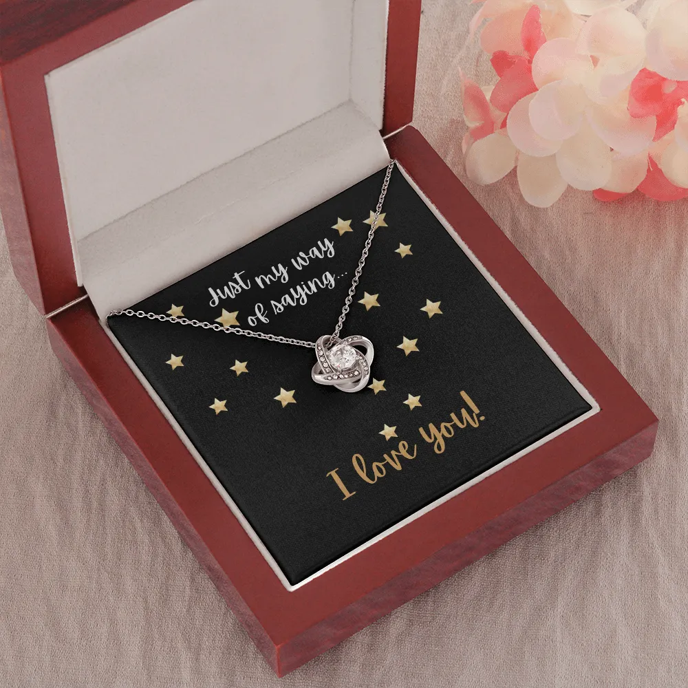 Just My Way Love Knot Necklace