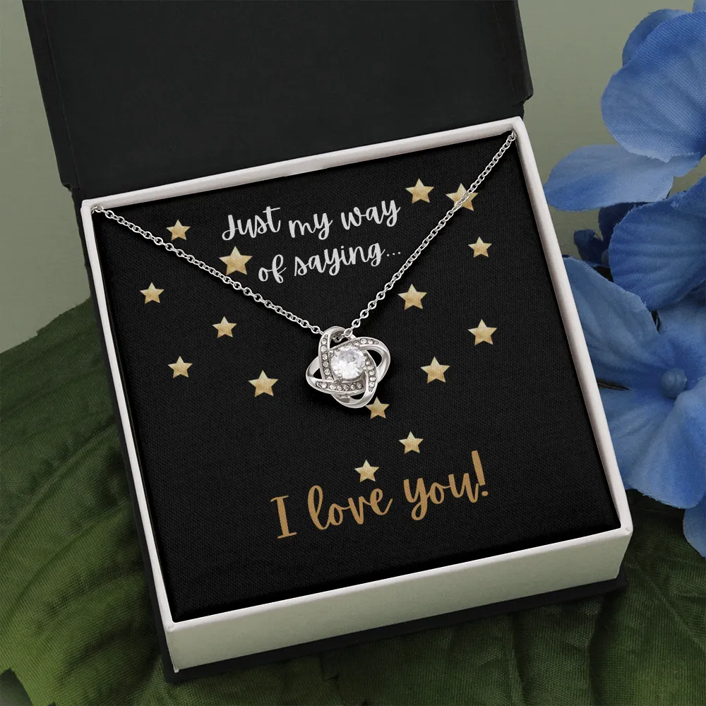 Just My Way Love Knot Necklace