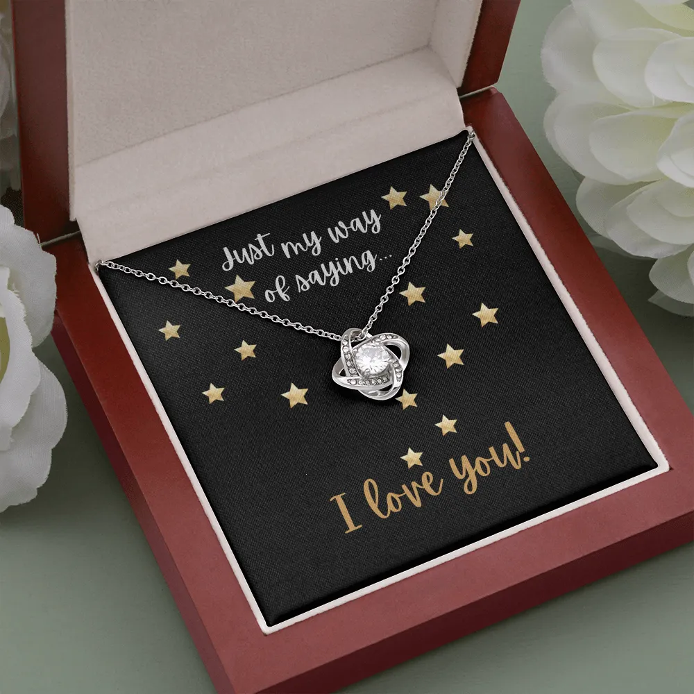 Just My Way Love Knot Necklace