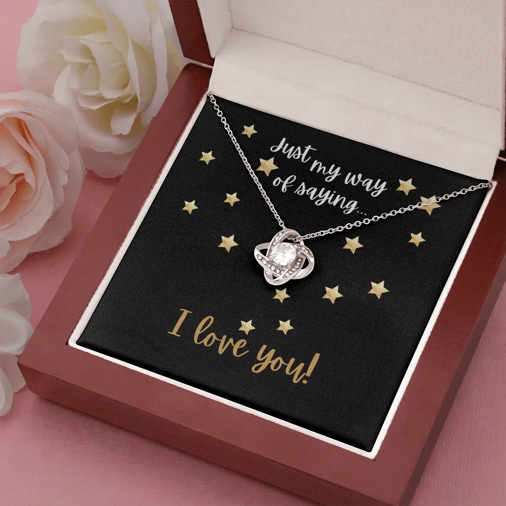 Just My Way Love Knot Necklace