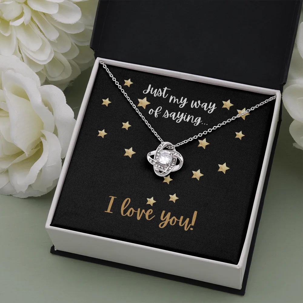 Just My Way Love Knot Necklace