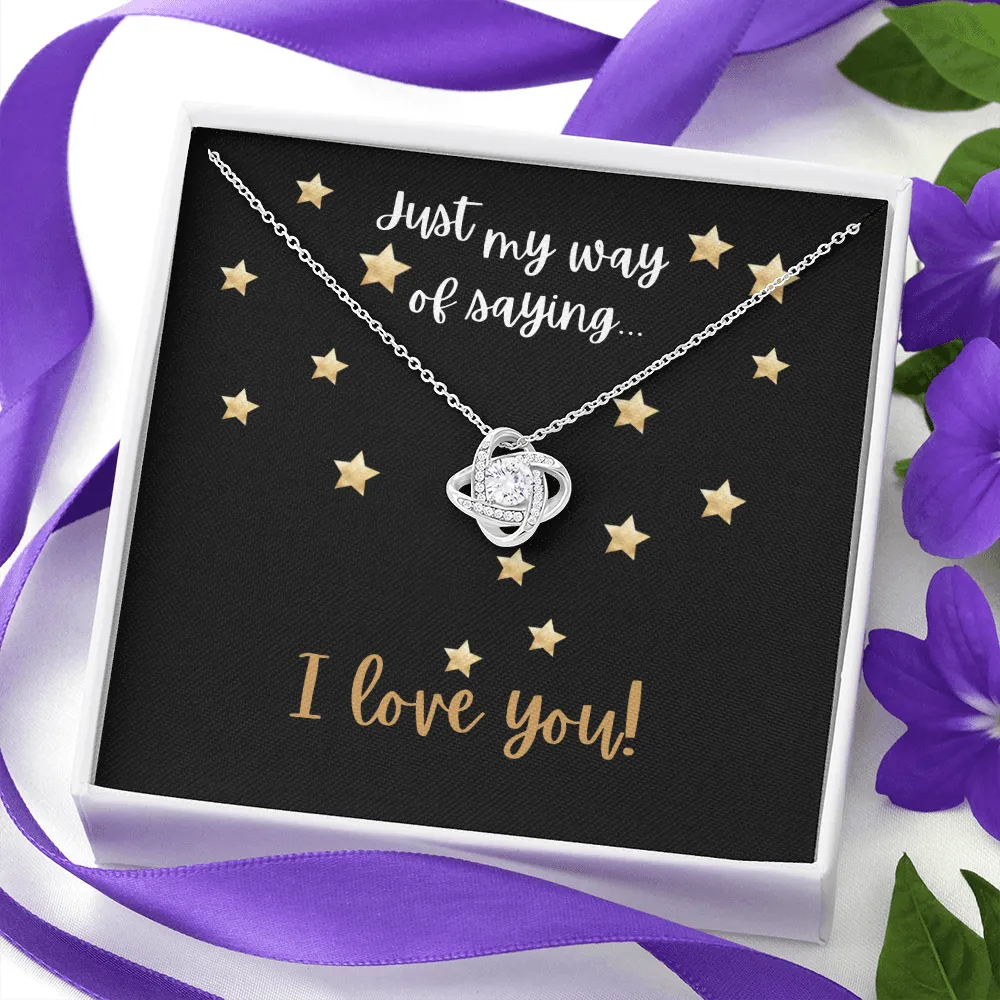 Just My Way Love Knot Necklace