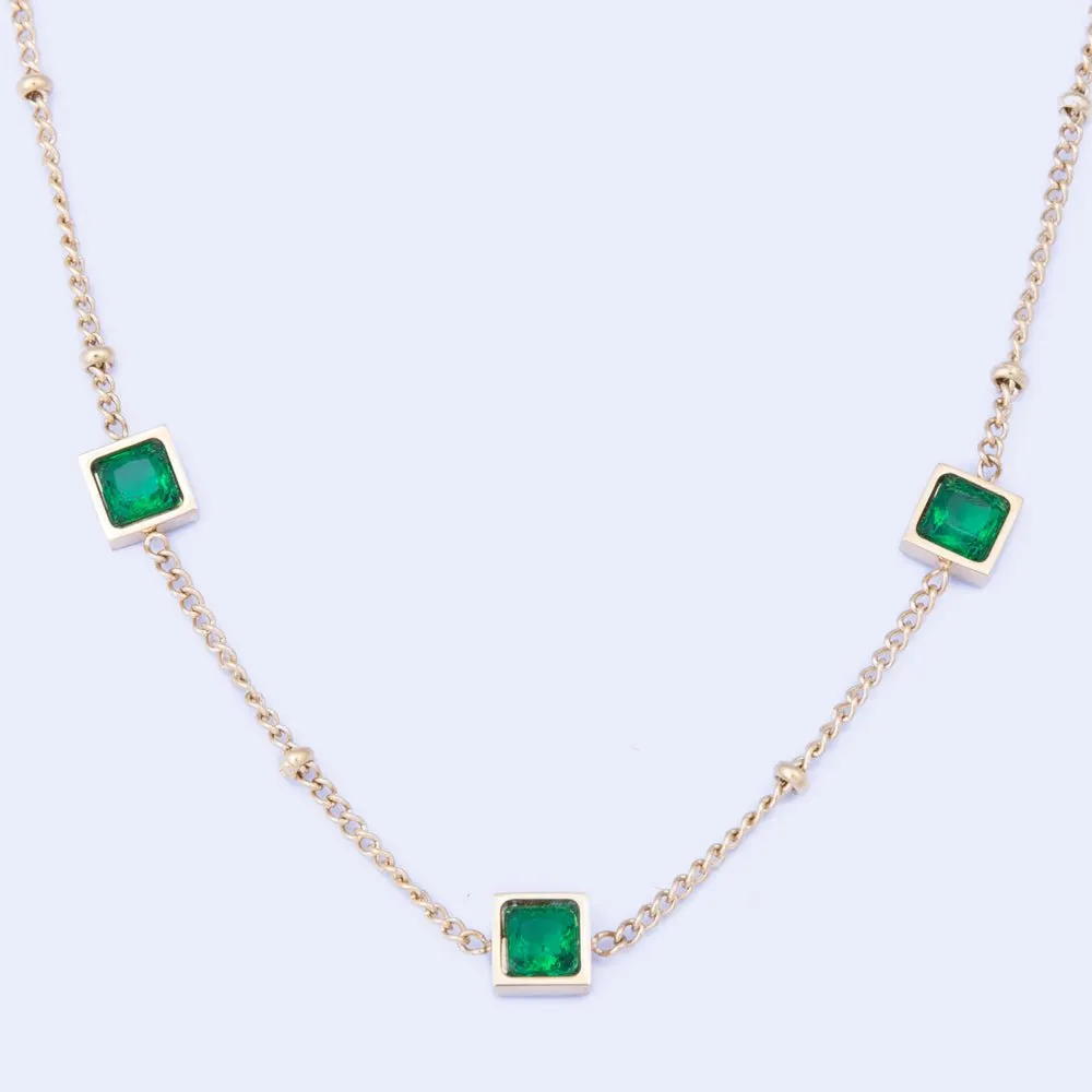 Knight & Day Leilani Emerald Necklace Q491NSF