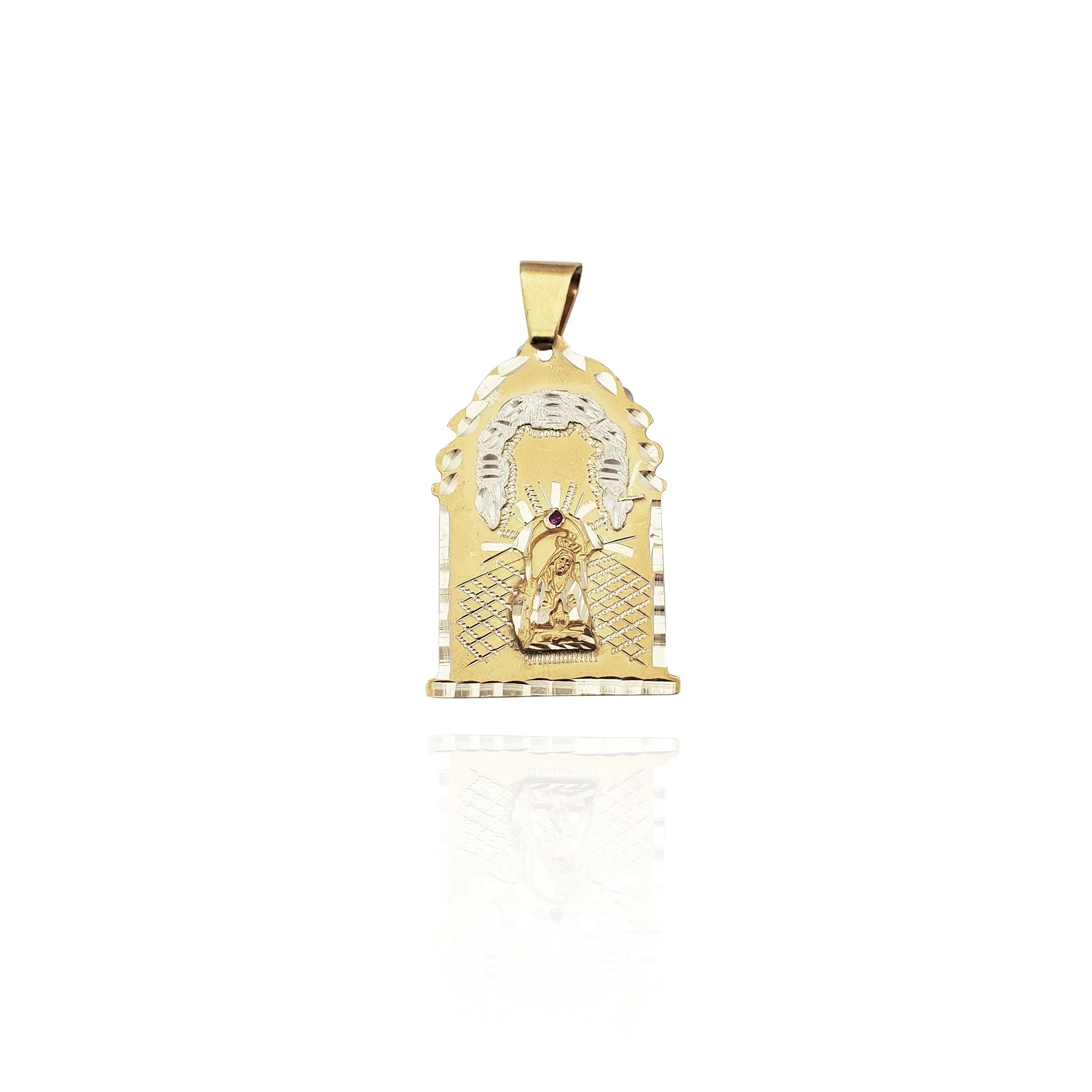 Lady Altagracia Pentagonal Medallion Pendant (14K)