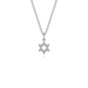 Lafonn Simulated Diamond Star of David Necklace N2028CLP20