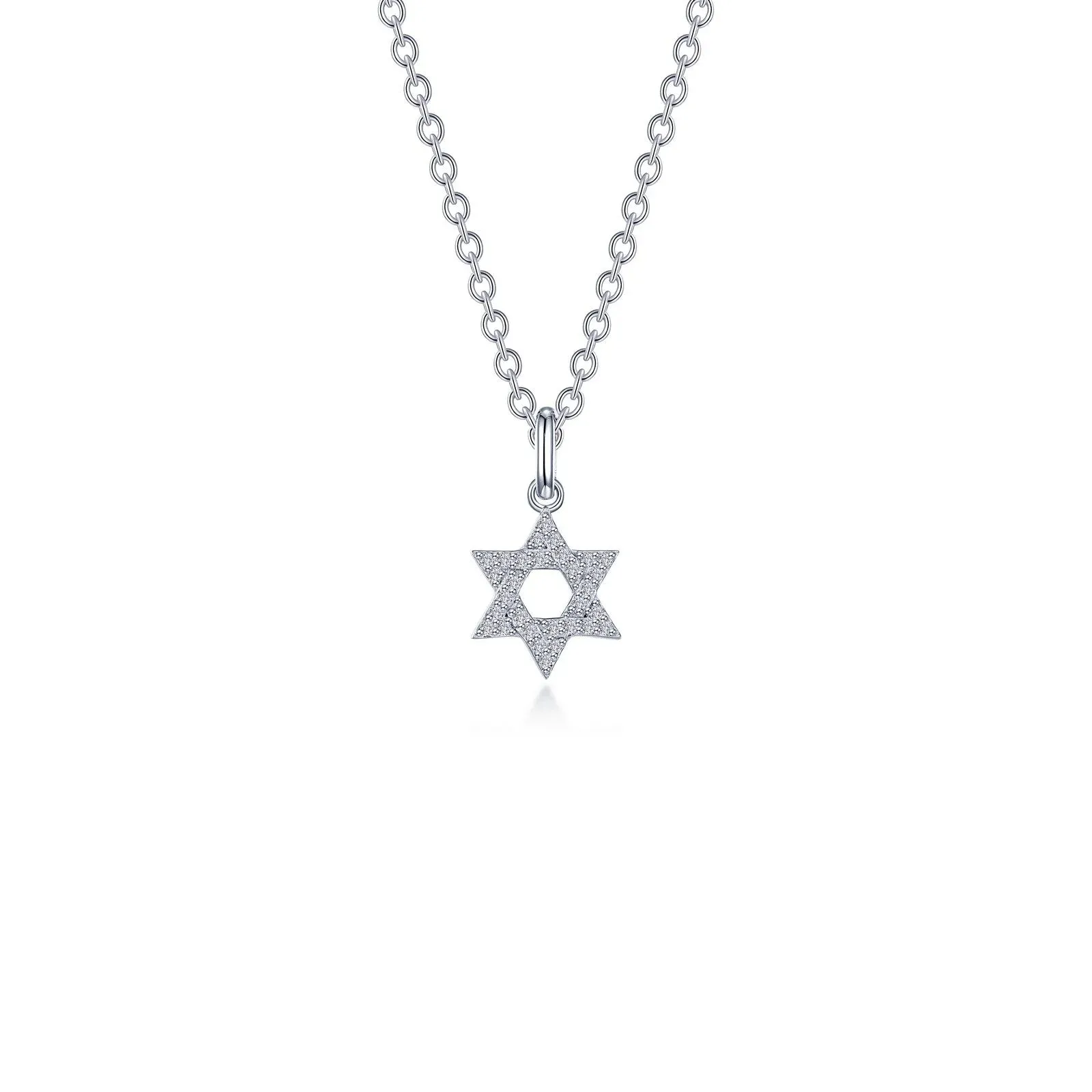 Lafonn Simulated Diamond Star of David Necklace N2028CLP20