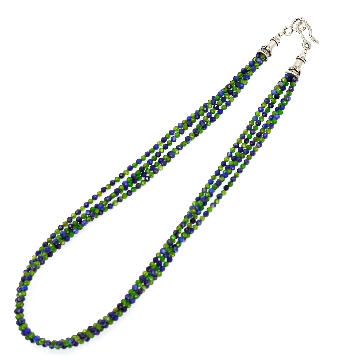 Lapis And Chrome Diopside Necklace
