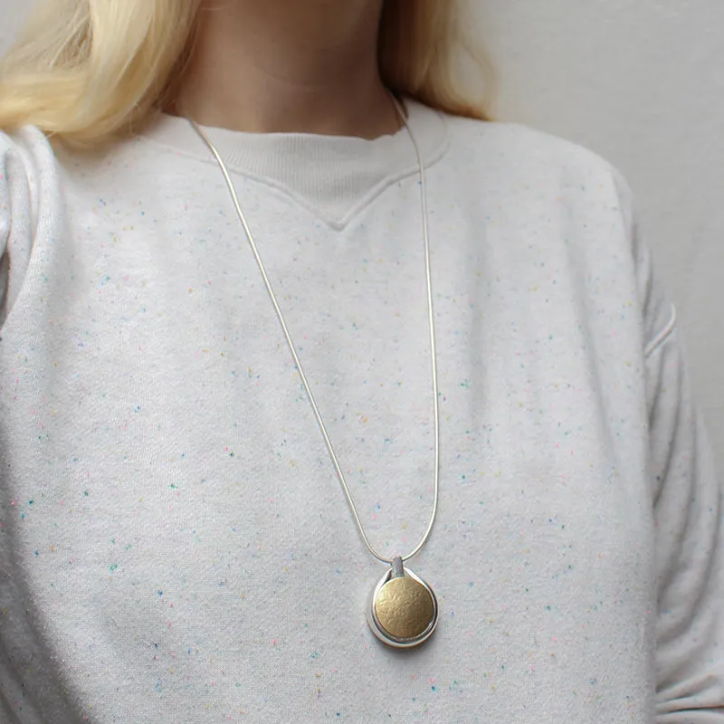 Large Button Long Necklace