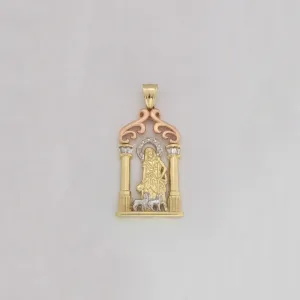 Lazarus Arch CZ Tricolor Solid Pendant (14K)