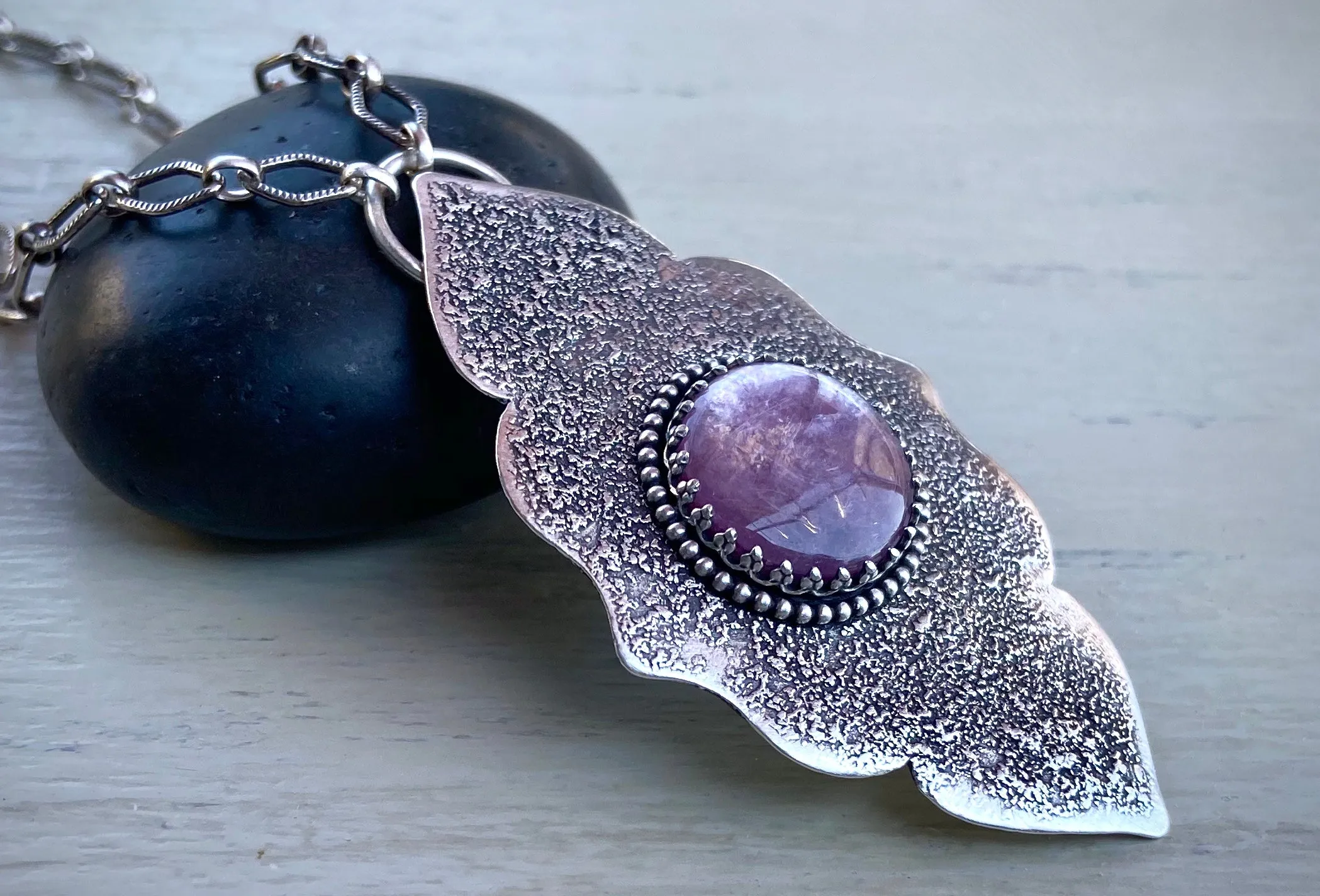 Lepidolite Arabesque Necklace