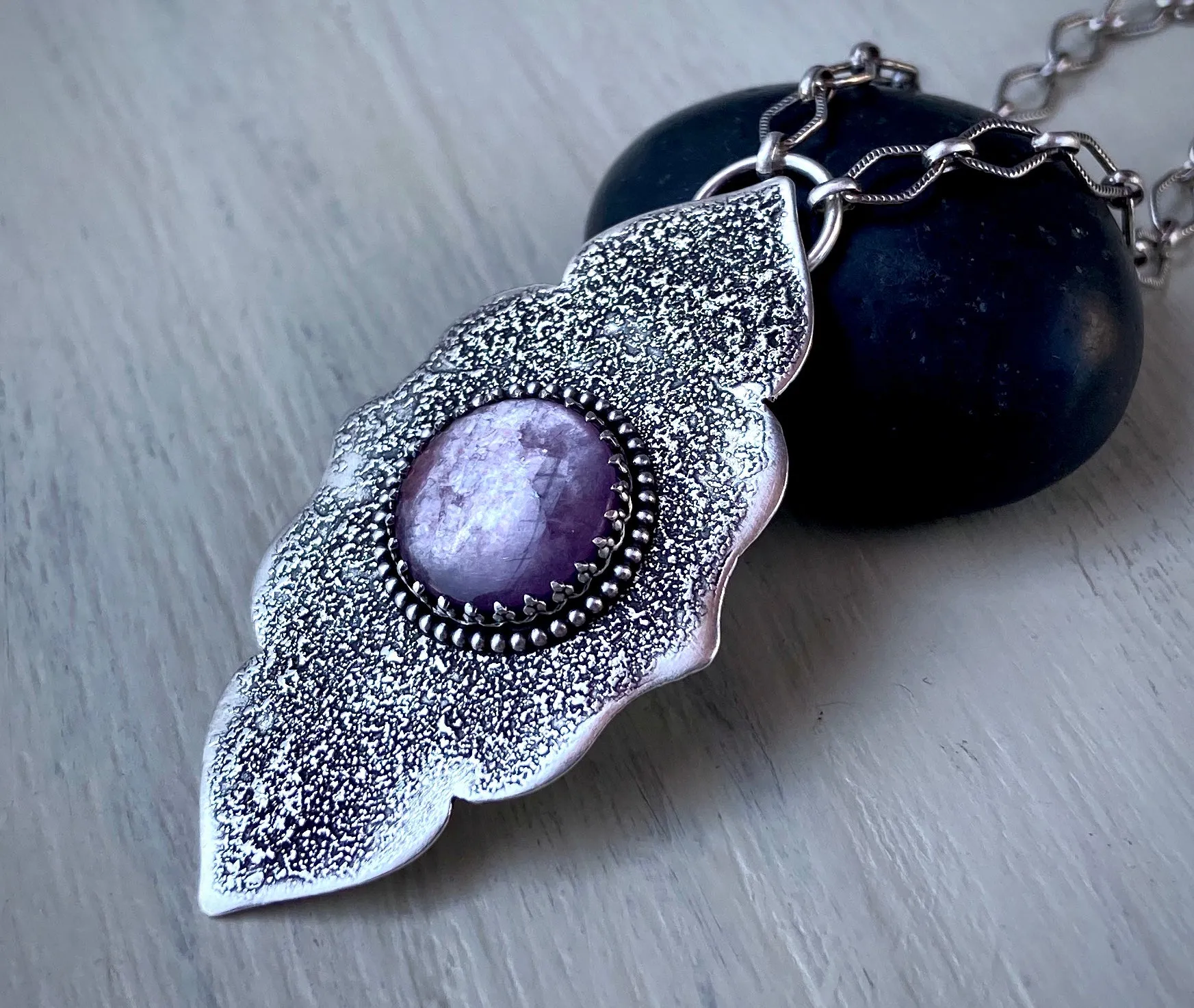 Lepidolite Arabesque Necklace