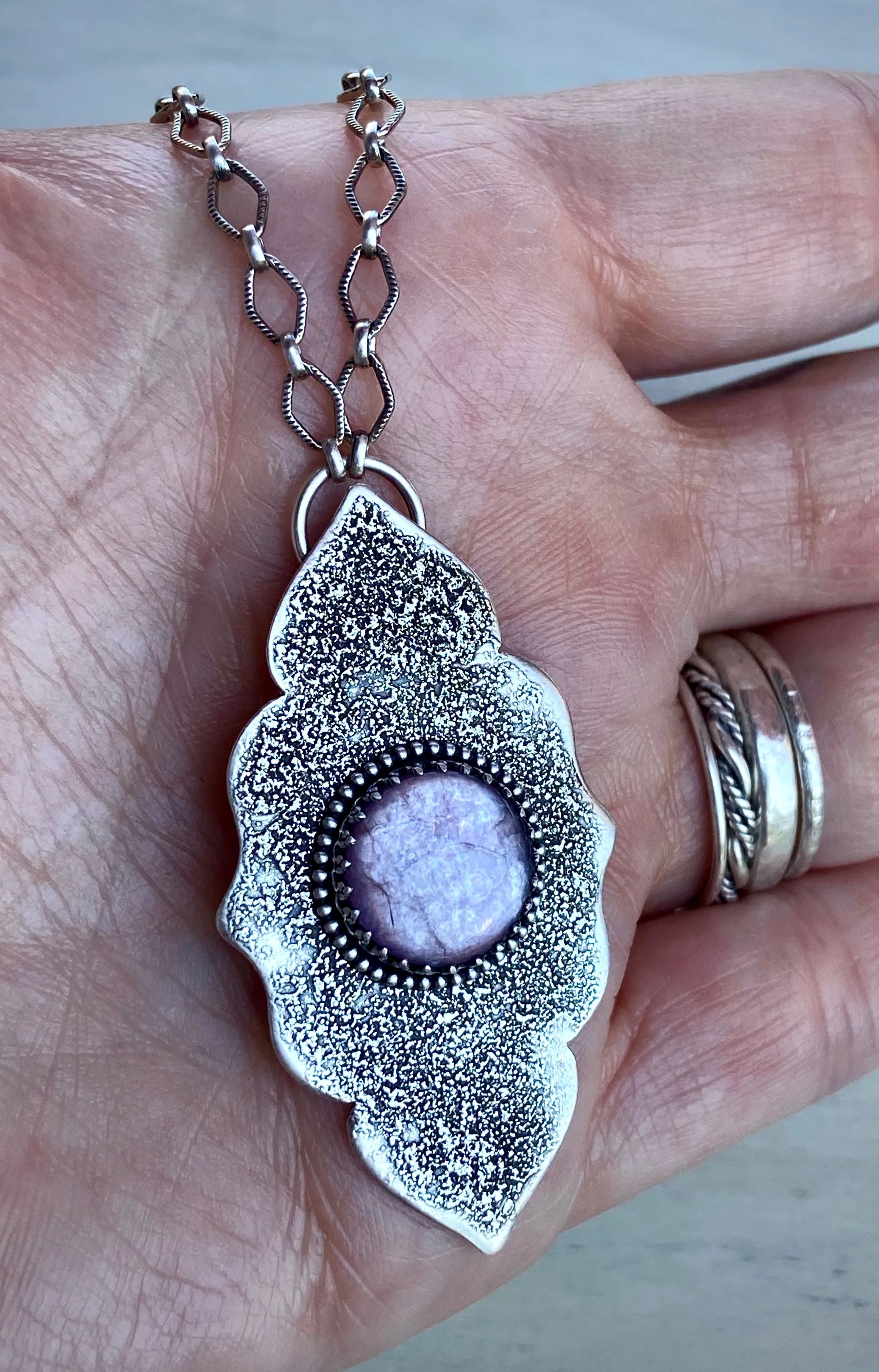 Lepidolite Arabesque Necklace