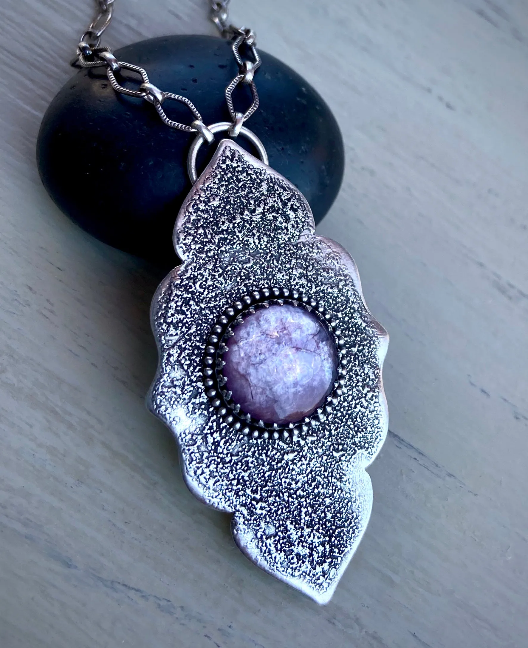 Lepidolite Arabesque Necklace