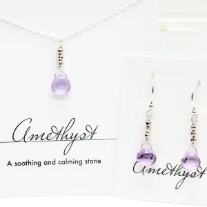 Light Amethyst Raindrop Set