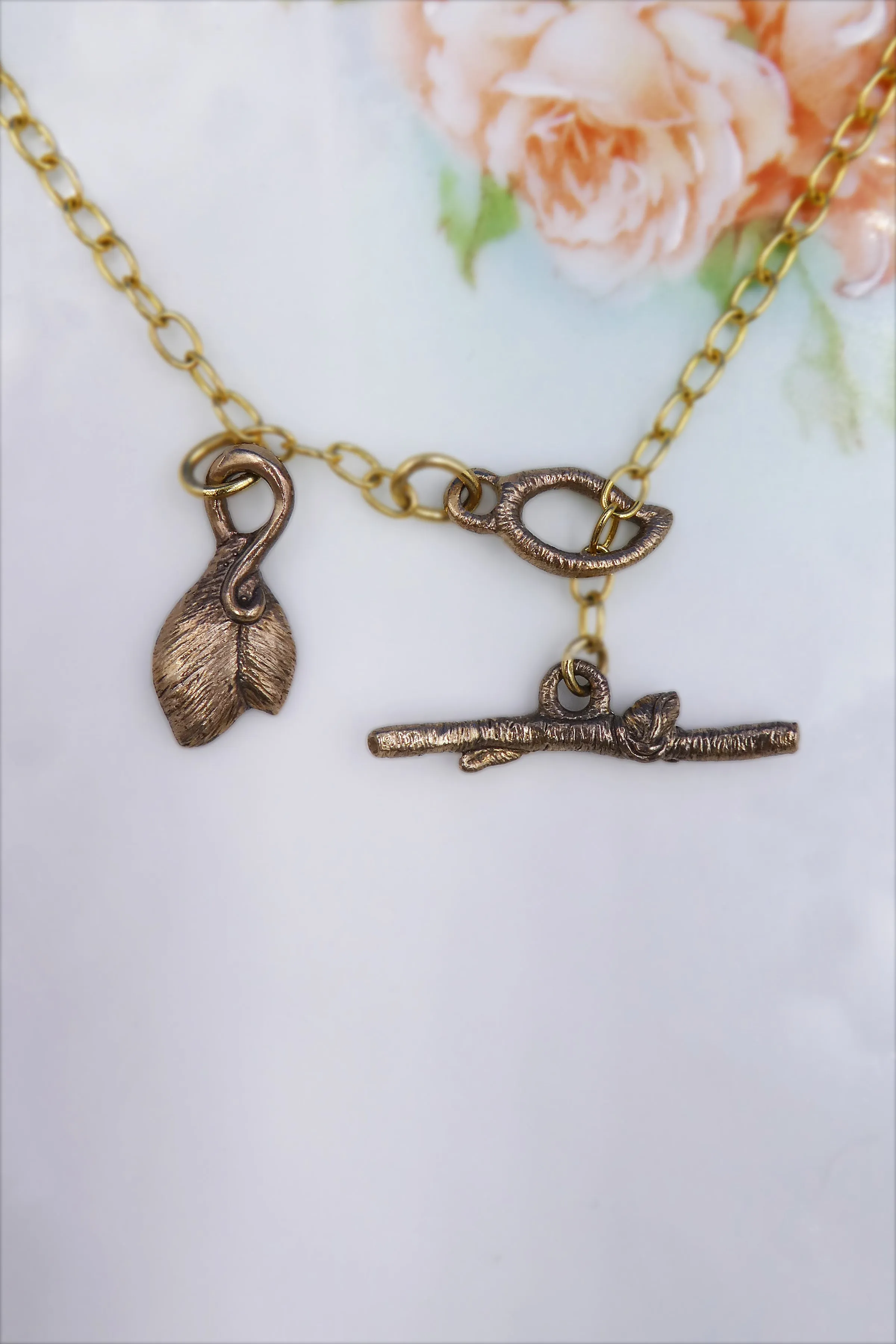 Little Bronze Bunny Necklace