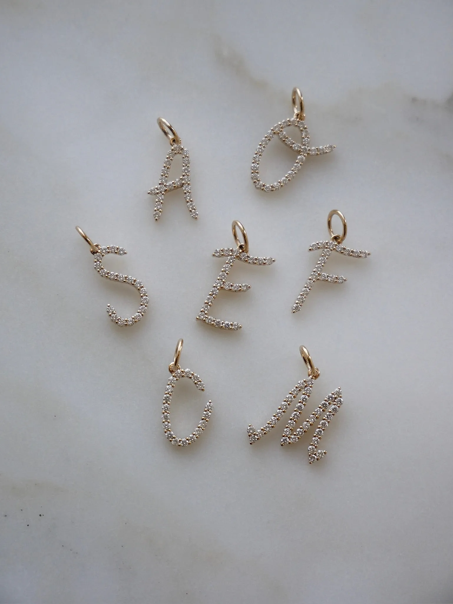 Lola Enhanced Script Initial Chain Necklace