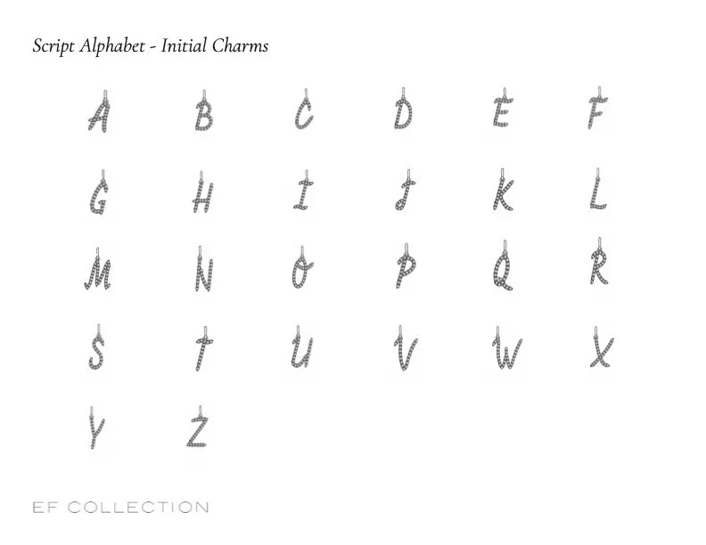 Lola Enhanced Script Initial Chain Necklace