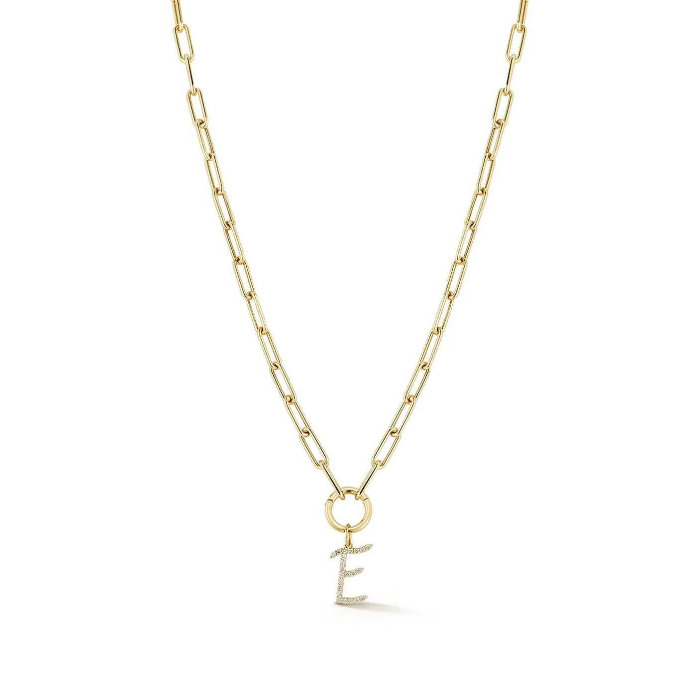 Lola Enhanced Script Initial Chain Necklace
