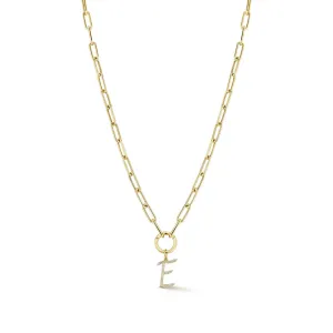 Lola Enhanced Script Initial Chain Necklace