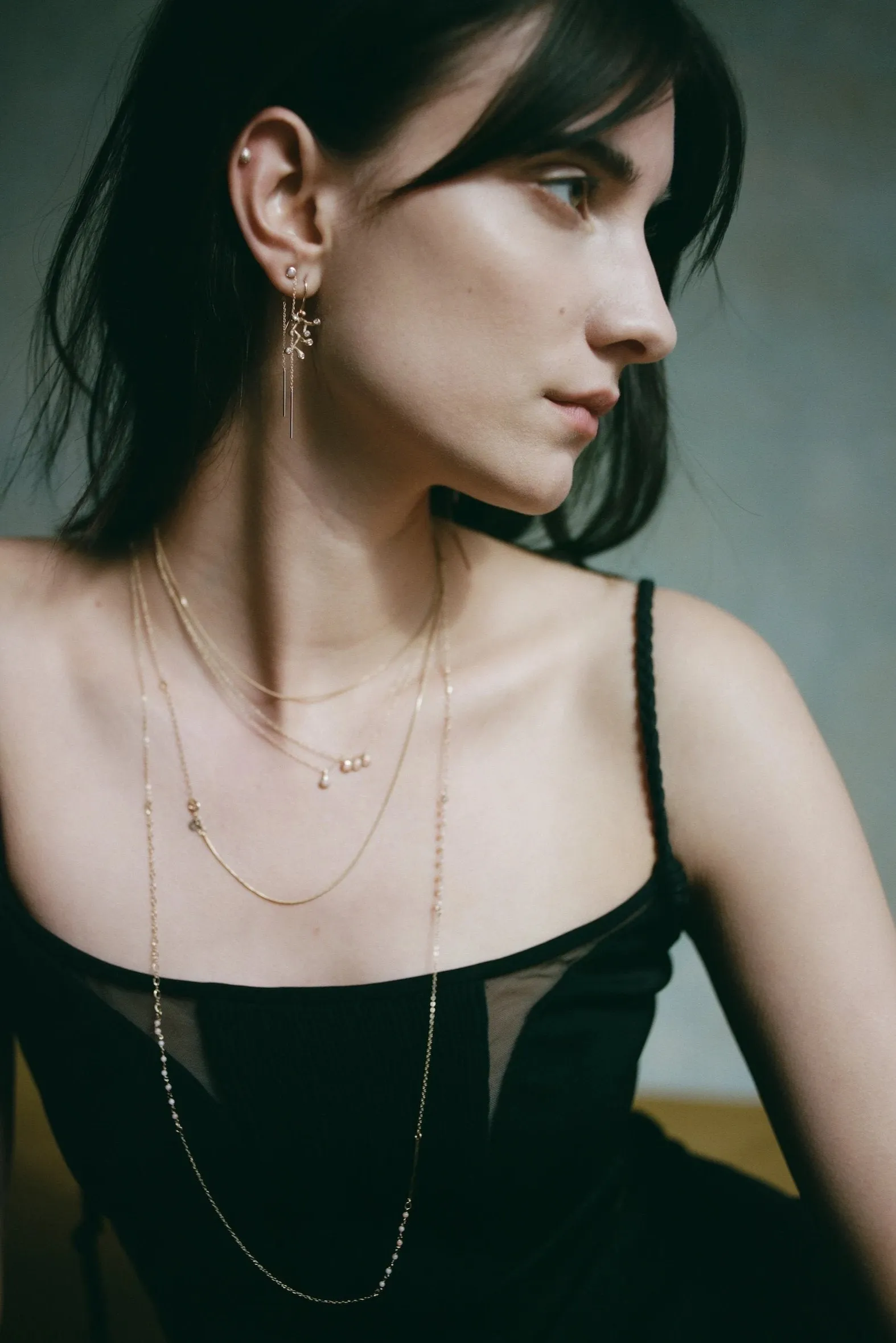 mabel black diamond necklace