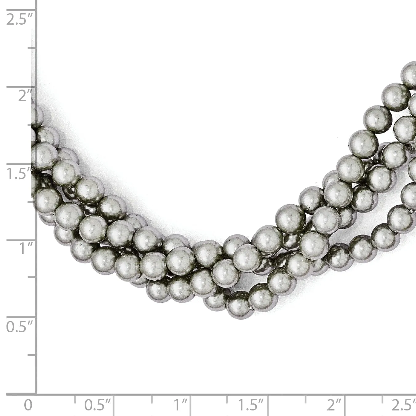Majestik Grey Shell Pearl Twist Necklace