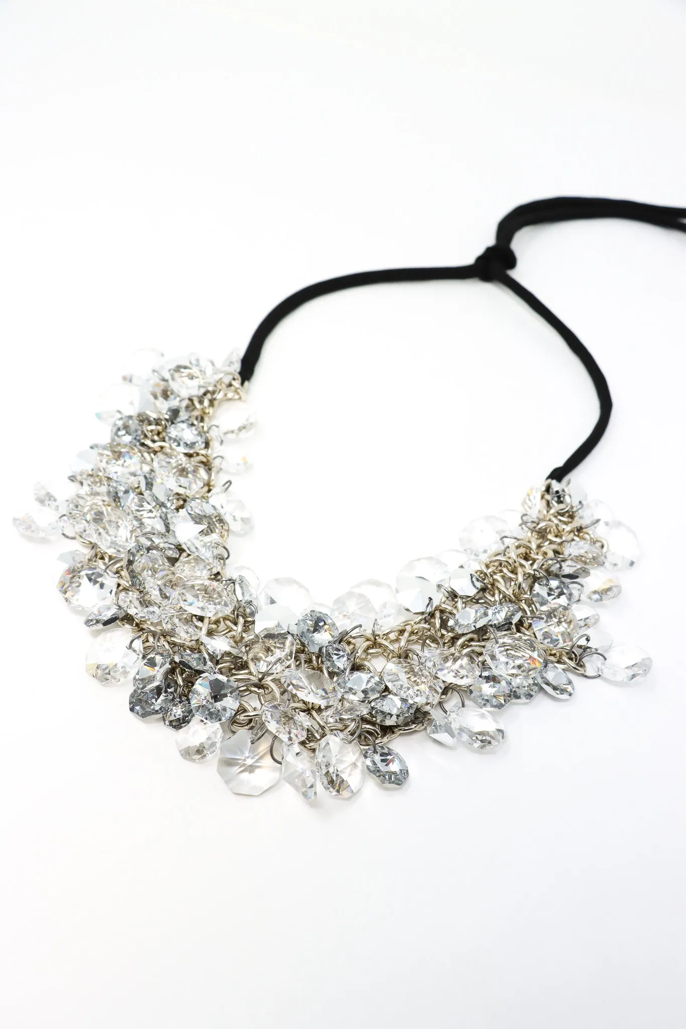 maria calderara Chainmail Crystal Necklace