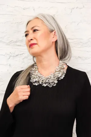maria calderara Chainmail Crystal Necklace