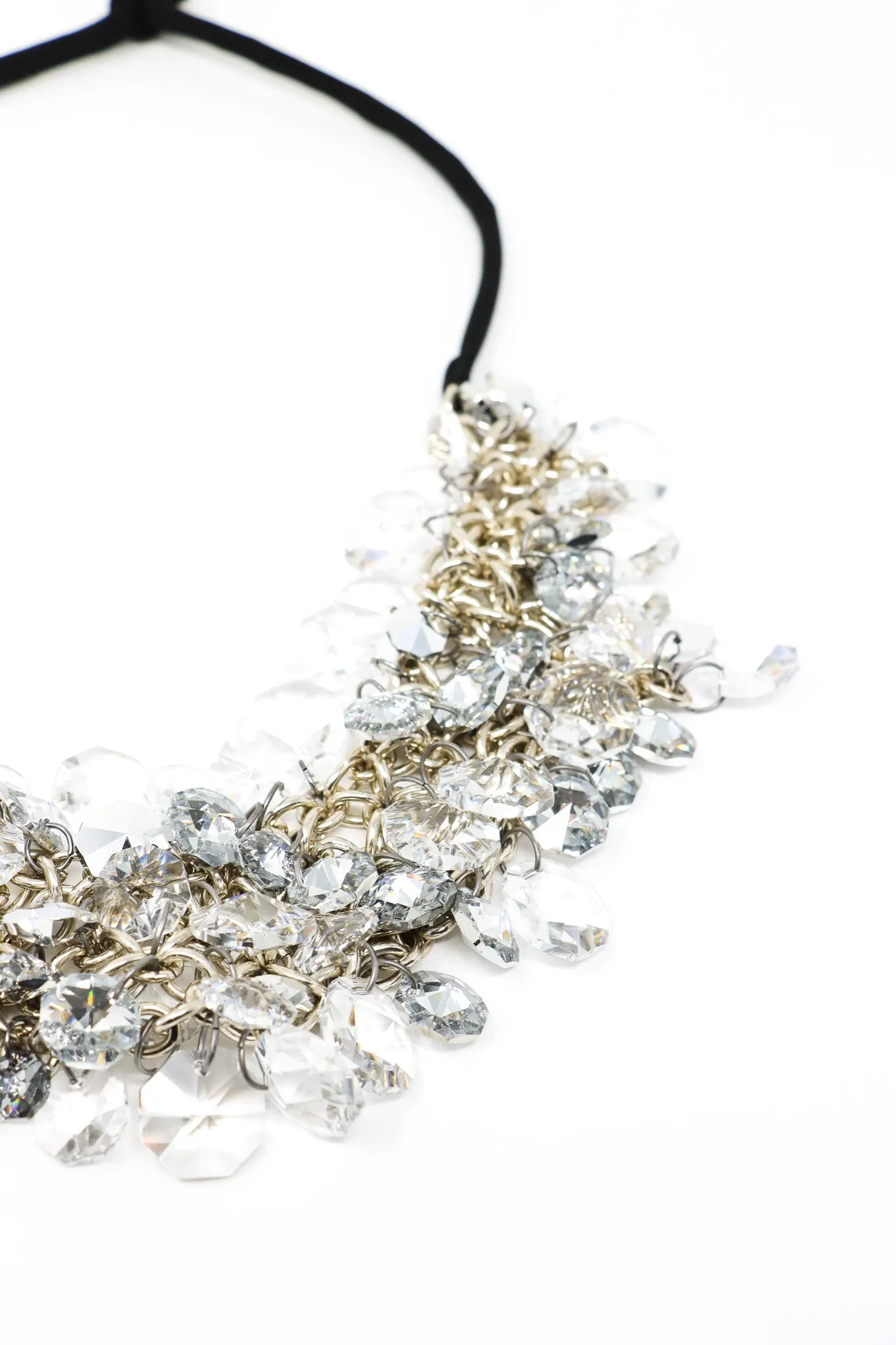 maria calderara Chainmail Crystal Necklace