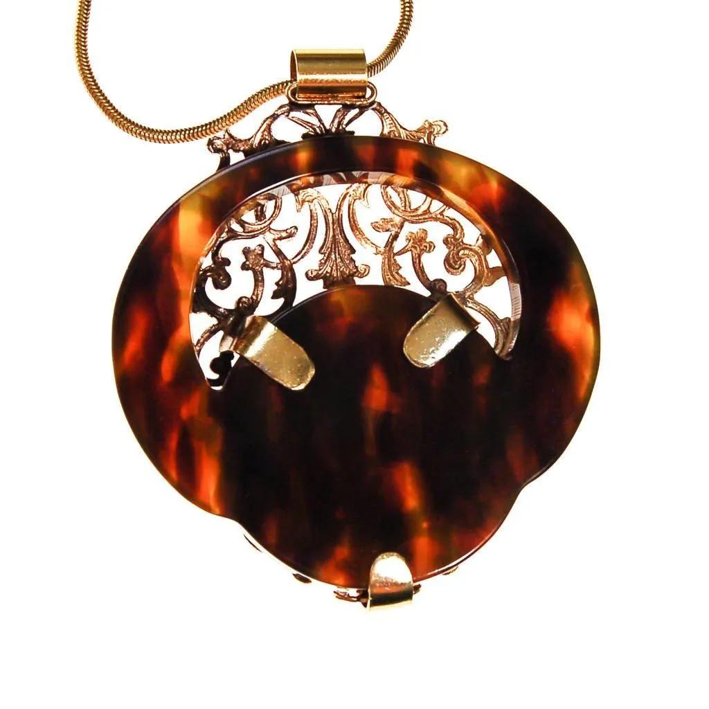 Massive Chinese Dragon and Tortoise Statement Necklace, Long Pendant
