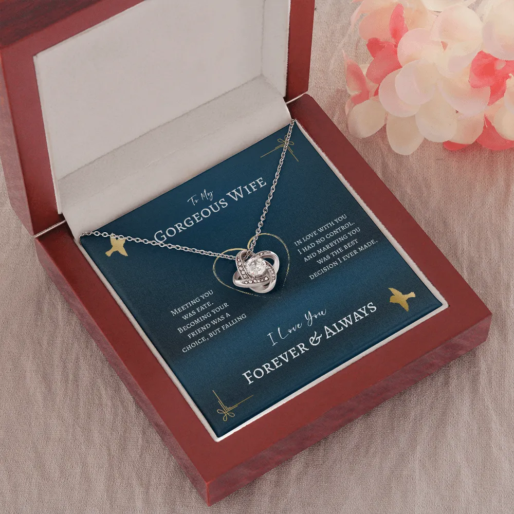 Meeting You Was Fate Love Knot Necklace