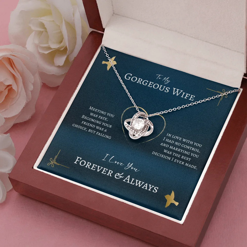 Meeting You Was Fate Love Knot Necklace