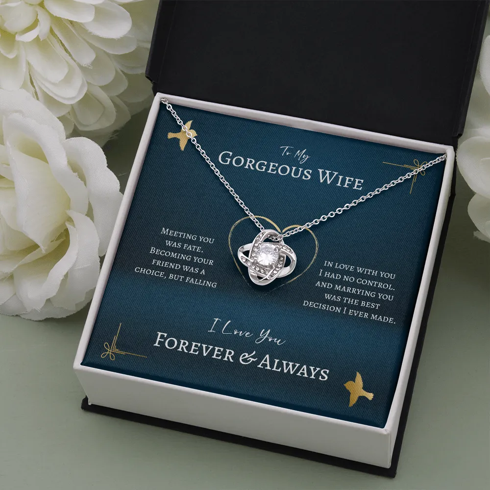 Meeting You Was Fate Love Knot Necklace