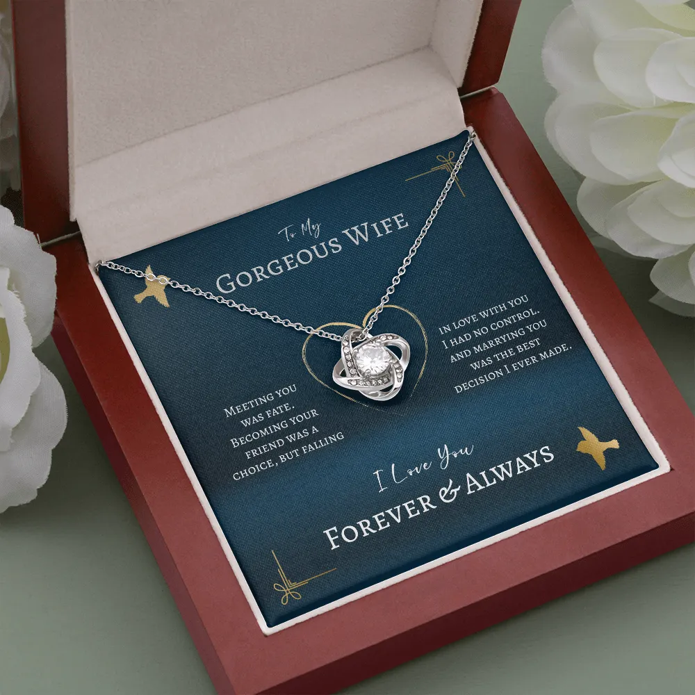 Meeting You Was Fate Love Knot Necklace
