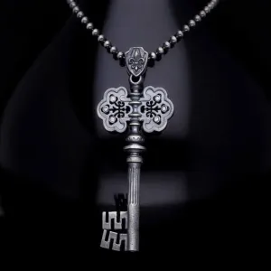 Men’s Sterling Silver Lucky Key Necklace