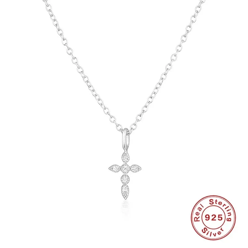 Mini Zircon Cross Necklace