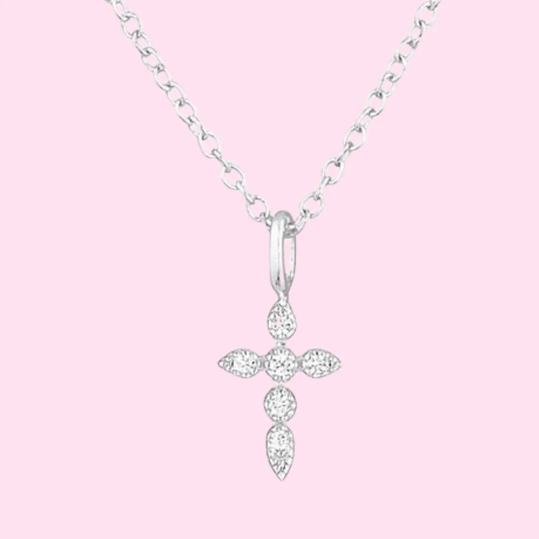 Mini Zircon Cross Necklace