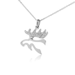 Moose Head Silhouette Necklace