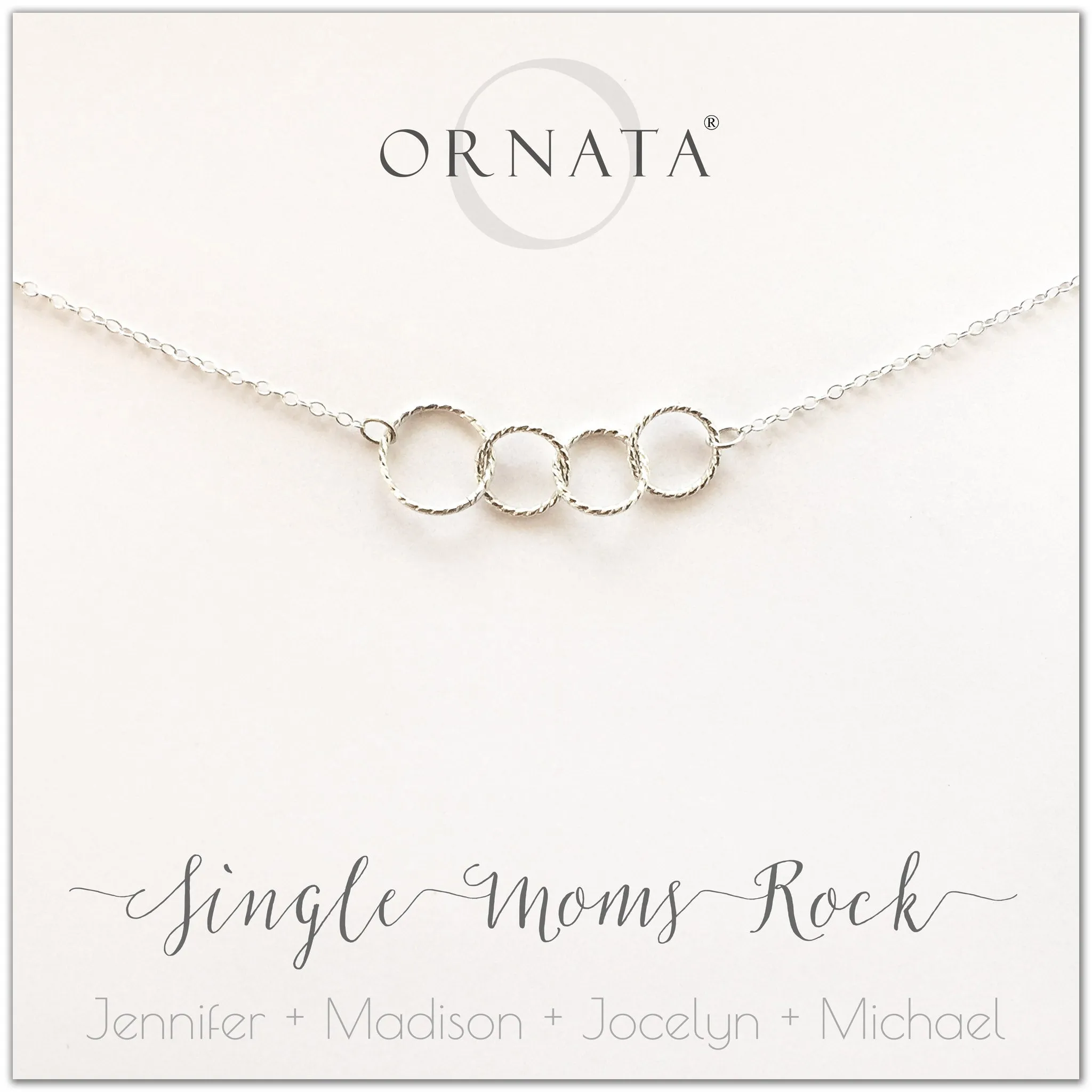 Mother's Day Jewelry - Single Moms Rock Sterling Silver Necklace - Personalized