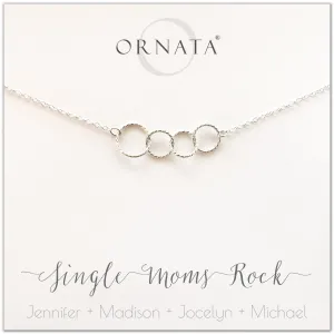 Mother's Day Jewelry - Single Moms Rock Sterling Silver Necklace - Personalized