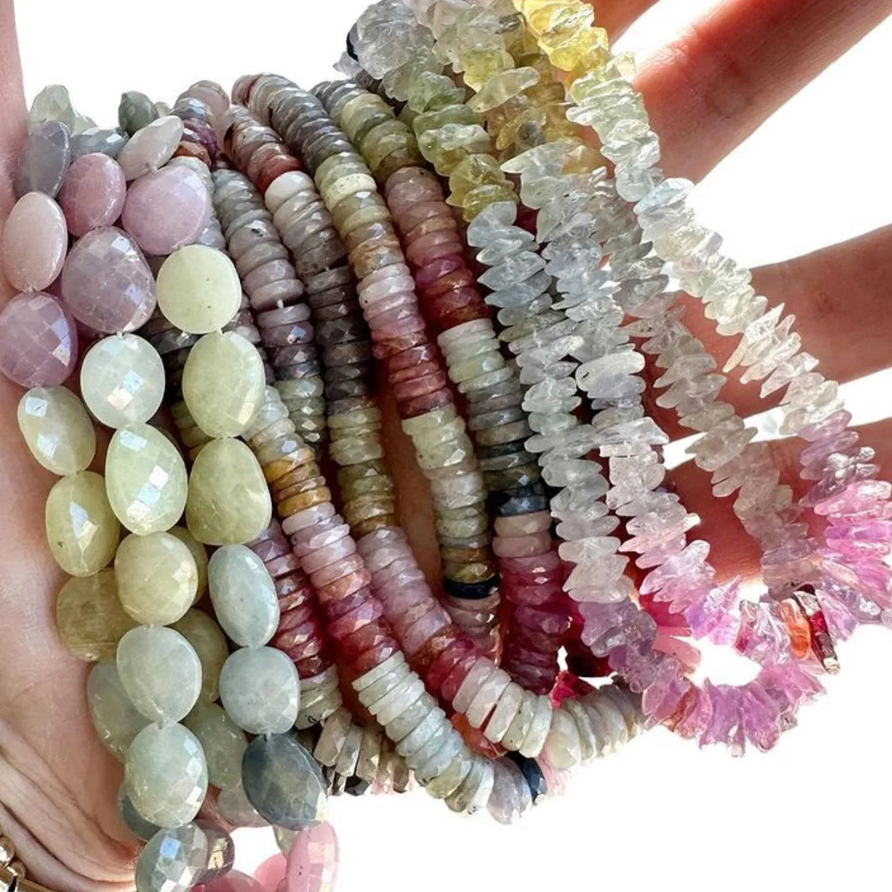 Multi Sapphire Oval Gemstone Necklace