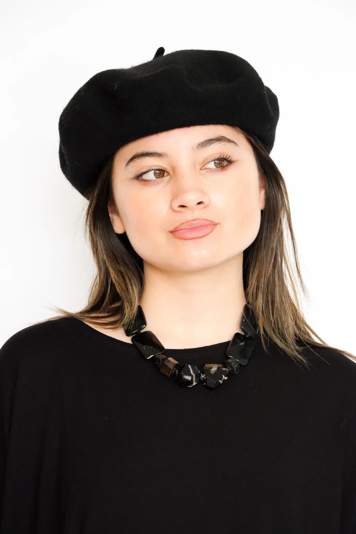 Mya Lambrecht Black Agate Necklace