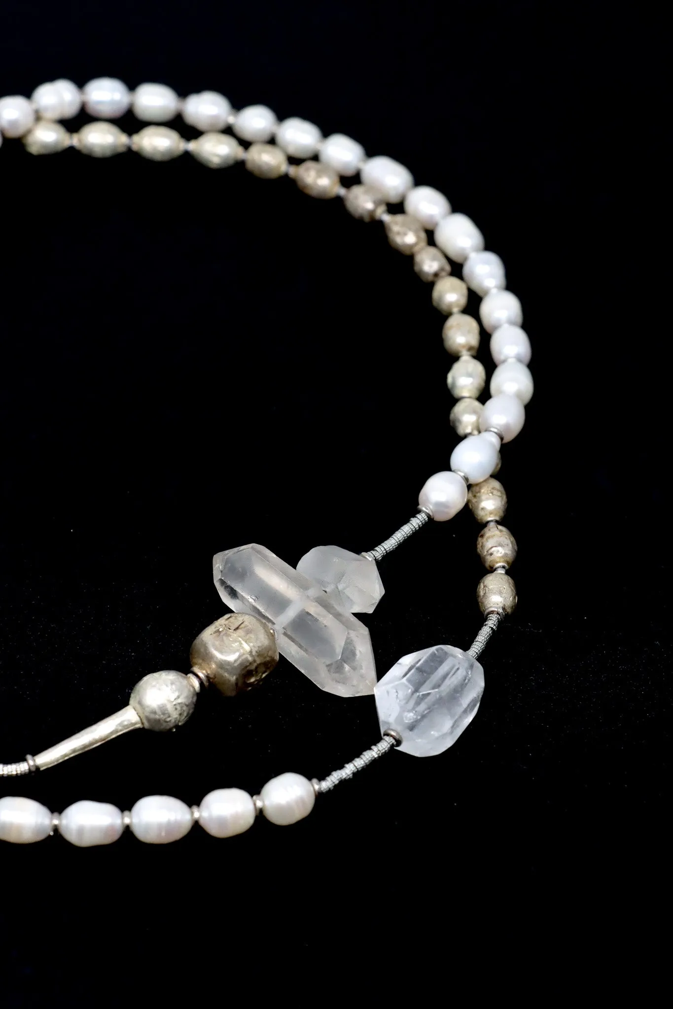 Mya Lambrecht Crystal Pearl Necklace