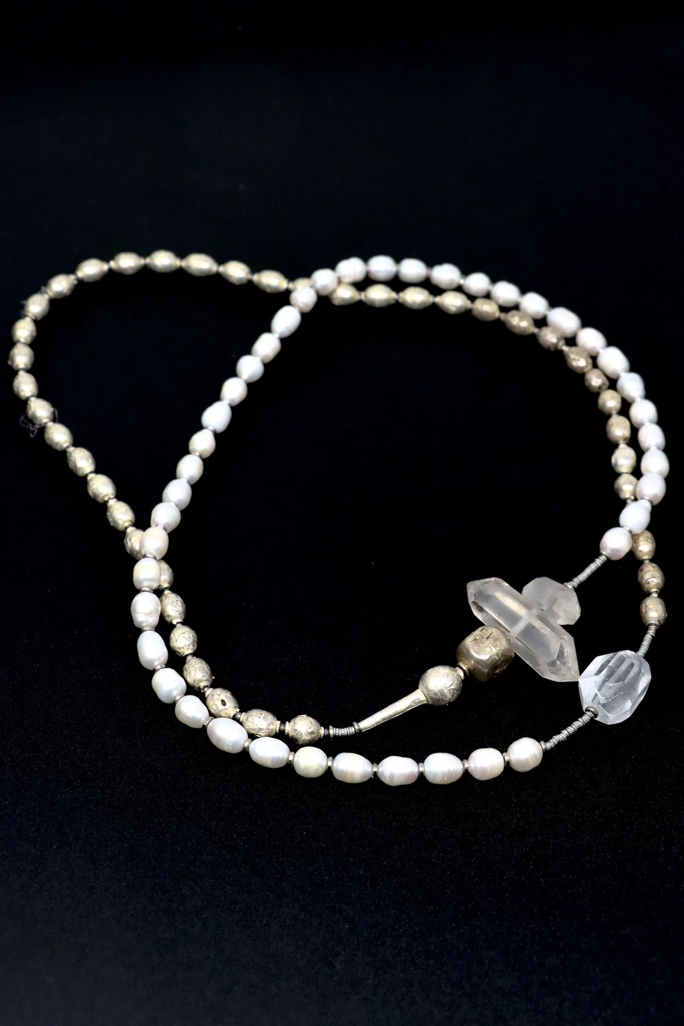Mya Lambrecht Crystal Pearl Necklace