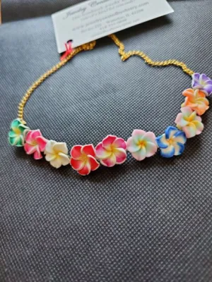 N #324 A Unique Dainty Pansy Necklace